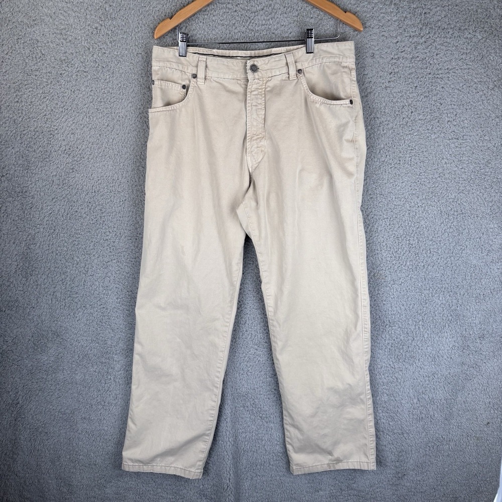Ermenegildo Zegna Pants Men's 34 Tan Beige‎ 5 Pocket Denim Casual *READ*